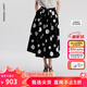 朗姿法式復古小香風(fēng)波點(diǎn)流行半裙女2024年春新款高級感氣質(zhì)半身裙 黑色2 L