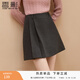 香影格雷系a字半身裙女2025冬季新款遮胯壓褶高腰百褶學(xué)院風(fēng)短裙 深灰 M 160/64A/95-110斤