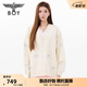 BOY LONDON【貴公子】男女本命年紅毛衣春寬松針織開(kāi)衫外套N64903 米白色N64905 S
