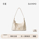 半坡飾族（bampo）金元包 頭層牛皮HOBO包小包2025新款軟皮斜挎腋下單肩包38禮物 茯苓白112