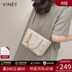 viney牛皮包包女包品牌鏈條包輕奢斜挎包生日禮物送女友老婆 【米白色】高檔實(shí)用單肩小包 時(shí)尚百搭休閑小眾洋氣手提包