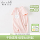 戴維貝拉（DAVE＆BELLA）夏天薄款嬰兒衣服新生兒夏季短袖連體衣嬰幼兒包屁衣寶寶空調服裝 淺粉色DB2235928 80cm （建議身高73-80cm）
