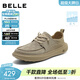 百麗男鞋免系帶厚底布鞋商場(chǎng)同一腳蹬爸爸鞋8SW01BM5預售 卡其色（彈力帶） 42 (260mm)