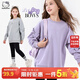 Hello Kitty女童衛衣秋季2026新款中大童上衣兒童衣服洋氣外套女孩童裝 麻灰 WYKT0021 160 cm