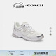 蔻馳（COACH）男士男鞋網(wǎng)布透氣運動(dòng)鞋經(jīng)典百搭跑步鞋休閑鞋男女同款 淺灰色/亮白色 40