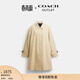 蔻馳（COACH）奧萊女士HERITAGE 寬松舒適大衣風(fēng)衣外套設計感 亮卡其色 M
