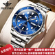 歐品客高端名牌2026新款進(jìn)口機芯手表男全自動(dòng)機械表夜光防水雙歷男士表 鋼帶本藍3205【進(jìn)口機芯】免費刻字
