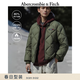 Abercrombie & Fitch美式菱格LOGO雙頭拉鏈加厚棒球服羽絨服外套25秋冬男裝132-5192 軍綠色 M (180/100A)
