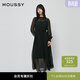 moussy 女裝新品新中式藝術(shù)印花茶歇裙連衣裙女028HAA30-1921 020黑色 S 00001/S