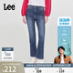 Lee24新品426修身高腰微喇深藍色女輕薄牛仔褲潮A06489 深藍色 24