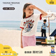 Teenie Weenie  Kids小熊童裝25年男女童純棉圓領(lǐng)印花短袖T恤打底衫 米白色 150 cm