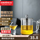 金灶（KAMJOVE） A系列茶道杯飄逸杯耐熱玻璃泡茶壺不銹鋼內膽辦公室茶具花茶壺 A-01 350ml