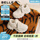 百麗（Belle）馬賽克百搭老爹鞋女2026春新商場(chǎng)款厚底增高休閑鞋F1K1DAM6預售 米白色 37 (235mm)