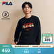 FILA馬上起飛抓馬衛衣斐樂(lè )男女情侶款馬年新年紅色套頭衛衣2026春新款 正黑色-BK L 175/96A/L