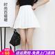 歐貝汐百褶裙女裙子春夏春秋季半身裙學(xué)院風(fēng)冬裙A字學(xué)生黑色短裙 白色 S