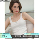 COCOBELLA前后U領(lǐng)簡(jiǎn)約字母印花背心女可外穿混搭打底小吊帶VT601 白色 L