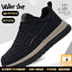 Walker Shop品牌運動(dòng)鞋男2026春季新款男休閑鞋高端軟底增高運動(dòng)皮鞋鞋子男款 黑色網(wǎng)面款【正品男鞋 禮盒包裝】 40 (250mm)
