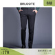 Brloote/巴魯特 休閑褲男修身直筒長(cháng)褲男士商務(wù)休閑褲子秋冬新品 黑色 185/96A