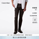 Calvin KleinJeans【免費改褲】四季款男士休閑通勤ck黑色洗水修身微彈牛仔褲 W0J-牛仔黑灰 32