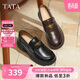 他她（TATA）女鞋六便士2025秋季休閑樂(lè )福鞋黑色單鞋 黑色 37