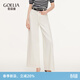歌莉婭白色牛仔褲女2026新款春季淡人穿搭高腰闊腿長(cháng)褲1F2CCD140 03W本白 25