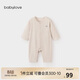 babylove嬰兒連體衣春秋季輕薄保暖衣服男女寶寶純色哈衣爬爬服打底睡衣