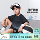 左西男童夏裝套裝兒童速干運動(dòng)衣服2025新款男孩短袖兩件套 深灰色160