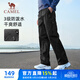 駱駝（CAMEL）直筒工裝褲男戶(hù)外防潑水運動(dòng)休閑褲子 J14CA6L6645 幻影黑 XL