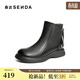 森達時(shí)裝靴女冬新商場(chǎng)同款軟面氣質(zhì)休閑短皮靴XVH01DD5 黑色毛里 39