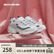 斯凱奇（Skechers）斯凱奇復古格紋荷葉邊熊貓鞋松糕鞋老爹鞋女鞋13090