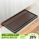金鑲玉茶盤(pán)托盤(pán)竹木家用喝泡茶單層排水式茶臺茶具胡桃色竹流水大號
