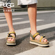 UGG夏季新款女士舒適時(shí)尚平底露趾魔術(shù)貼搭扣休閑金星涼鞋1180070 SNDC | 沙堡棕色 37