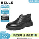 百麗（Belle）高幫休閑皮鞋男新冬商場(chǎng)同款厚底商務(wù)短靴加絨8VY01DD5 黑單里 40 (250mm)