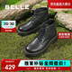 百麗黑曜石勇士厚底休閑加絨男靴子戶(hù)外工裝馬丁靴A1764DD4 黑單里 42
