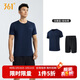 361°跑步運動(dòng)套裝男休閑健身寬松短袖短褲夏季男兩件套652414001H-2