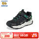 Skechers斯凱奇青少年運動(dòng)鞋戶(hù)外鞋冬季新款強抓地防滑兒童鞋406433L 黑色/綠色/BKGR 35