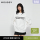 moussy 新品植絨字母基礎款寬松圓領(lǐng)衛衣女028HAA90-2911 010白色 均碼