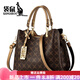 袋鼠品牌輕奢包女士手提包真皮女神節百搭斜挎包時(shí)尚女包大氣媽媽包 古銅色