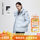 朗姿騏驥紅霍爾多巴吉白鵝絨羽絨服女直筒短款職業(yè)通勤風(fēng) 水藍色 S
