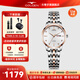 古尊（GOLGEN）手表男士石英表時(shí)尚雙歷腕表女情侶國表防水博雅系列生日禮物9152 鋼帶玫金雙歷石英女GN.9152L.VRS