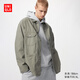 優(yōu)衣庫男裝女裝休閑全棉茄克/外套夾克483819 56 橄欖色 L