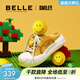百麗（Belle）張凌赫同款smiley聯(lián)名大玩家女商場(chǎng)款厚底穆勒鞋包頭拖鞋3ZJB4BH5 黃色 36