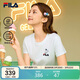 FILA 斐樂(lè )官方女子針織短袖T恤2026春季新款時(shí)尚休閑小貓刺繡圓領(lǐng)上衣