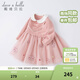 戴維貝拉（DAVE＆BELLA）女孩紗裙春秋裙子女童連衣裙兒童公主裙春裝周歲禮服女?huà)雰号?粉色 120 cm（建議身高110-120cm）