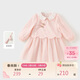 戴維貝拉兒童連衣裙春秋裝女童網(wǎng)紗中國風(fēng)假兩件漢服裙子