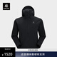 KAILAS凱樂(lè )石雷鳥(niǎo)LT防風(fēng)外套男GTX 2L輕量透氣登山連帽軟殼衣春秋 玄青黑KG2519108 2XL