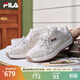 斐樂(lè )（FILA）阿甘鞋女鞋楊冪同款老爹鞋2026春新款藤蘿鞋薄底德訓鞋休閑運動(dòng)鞋 雪白/樺樹(shù)棕-SB 37.5