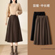 芮妍雅咖色傘裙半身裙女春季2026新款高腰赫本風(fēng)顯瘦毛呢西裝中長(cháng)a字裙 咖色-毛呢裙【專(zhuān)柜柜貨】 常規 M /27 建議95-105斤