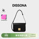 DISSONA迪桑娜真皮豆腐包小眾單肩斜挎包感腋下包小方包女【禮物】 黑色-大號
