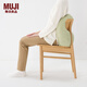 MUJI 可當成腰墊使用的柔軟靠墊 抱枕腰托靠枕腰靠 辦公室 煙熏綠色 55*40*20cm